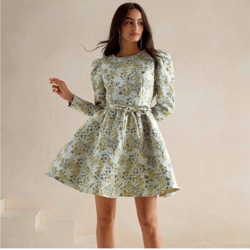 Chic Long Sleeve Floral Dress